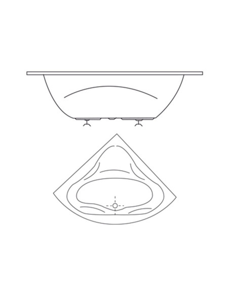 Baignoire d'angle Acrylique Fourat